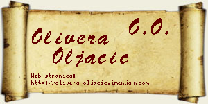 Olivera Oljačić vizit kartica